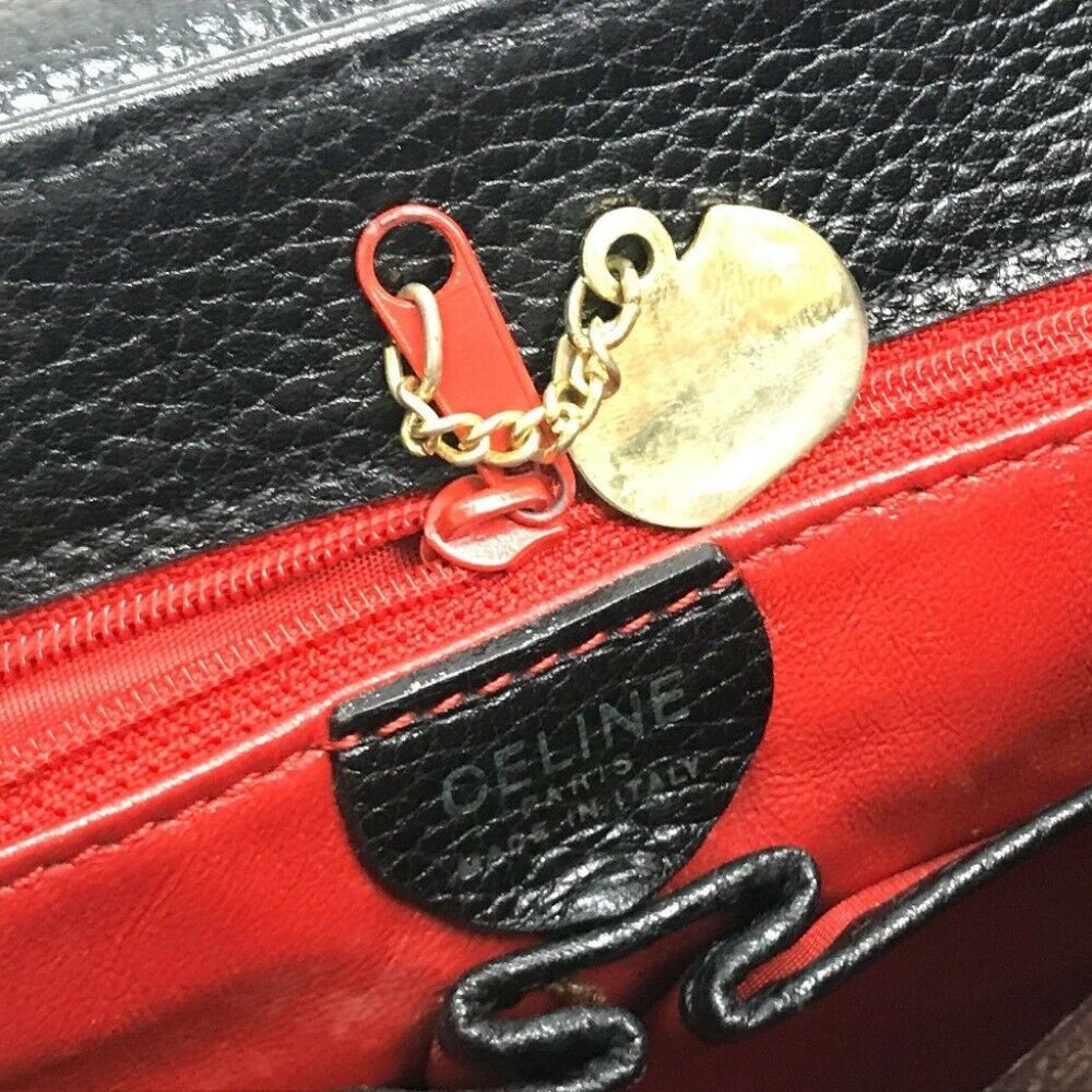 CELINE vintage Circle logo One Shoulder Bag Hand B - Picture 5 of 10